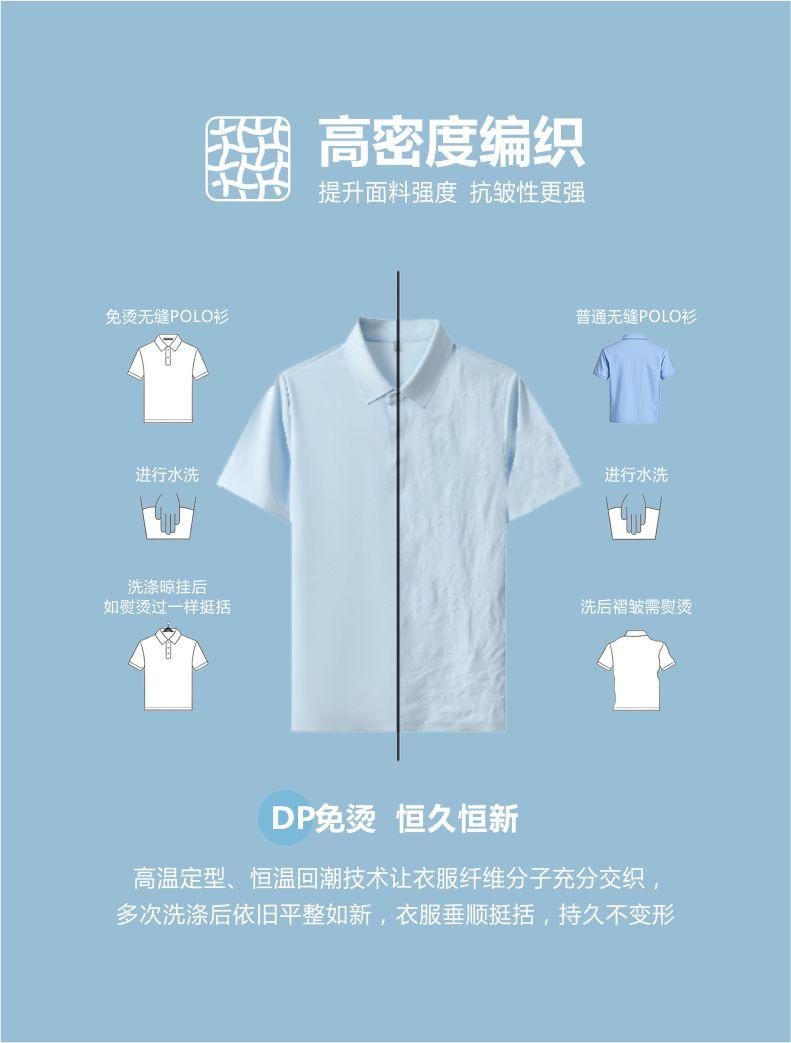 S550 160G 伦敦格 纯色无缝Polo衫 Polo衫 细节展示 启虎