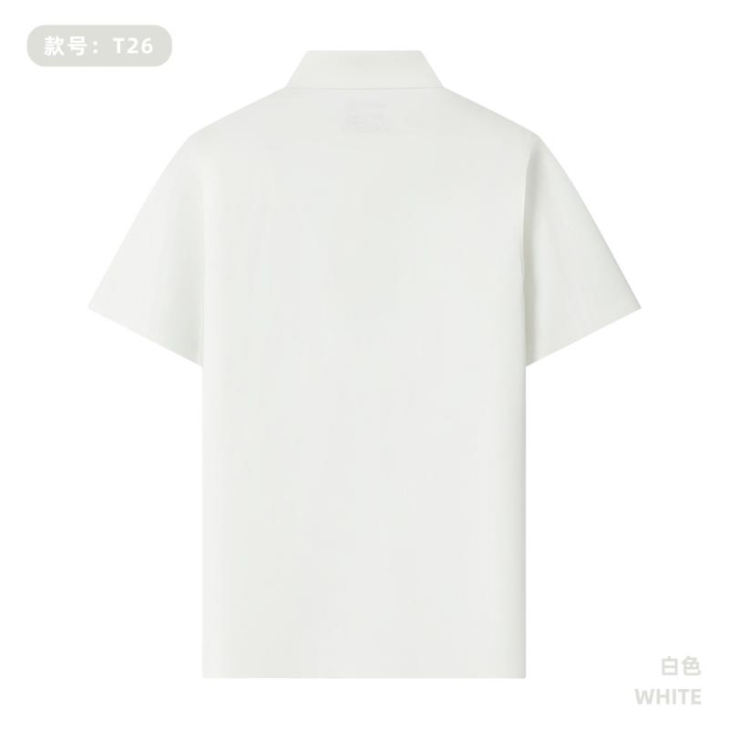 T26 165G 大皱四面弹 纯色Polo衫 白色 Polo 衫定制