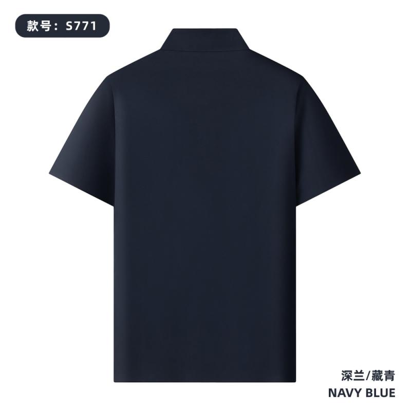 S771 185G 60支匹马棉 纯色Polo衫 深兰/藏青 Polo 衫定制