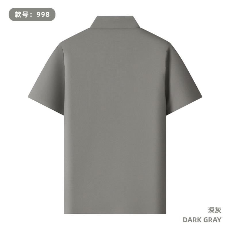 998 190G 新华夫格 纯色无缝Polo衫 深灰 Polo 衫定制
