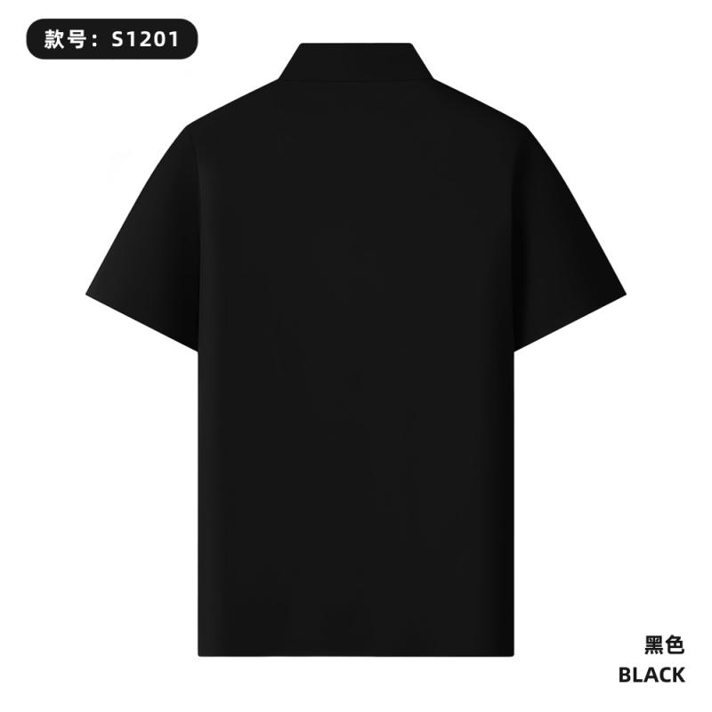 S1201 195G 100支丝光长绒棉 纯色Polo衫 黑色 Polo 衫定制