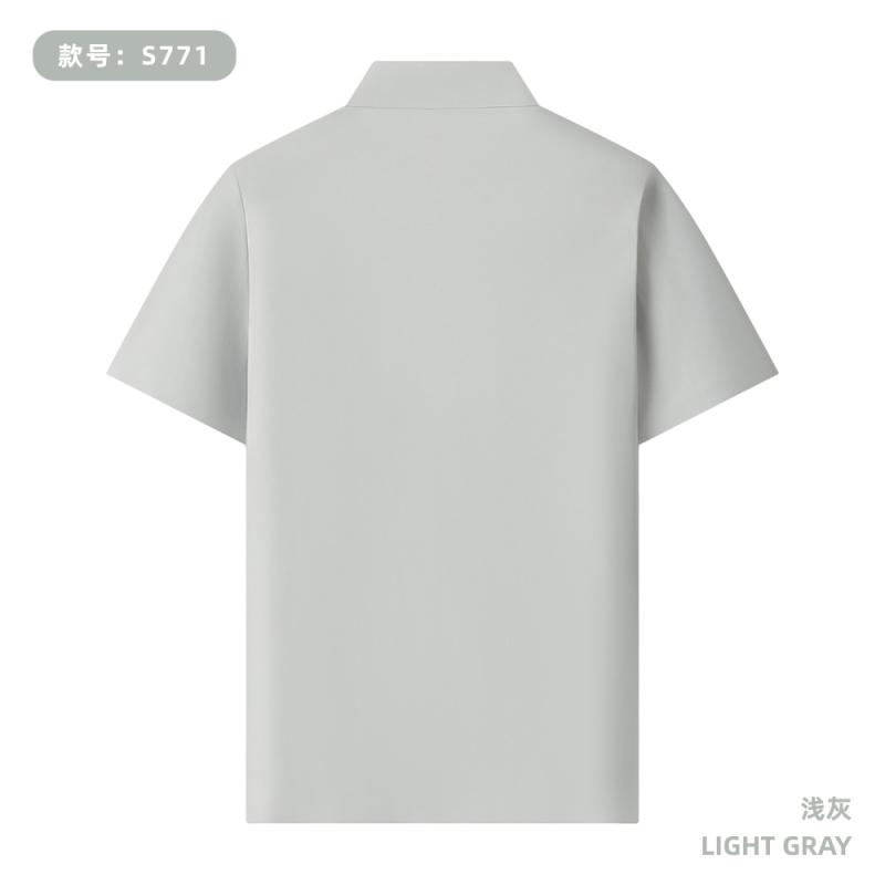 S771 185G 60支匹马棉 纯色Polo衫 浅灰 Polo 衫定制