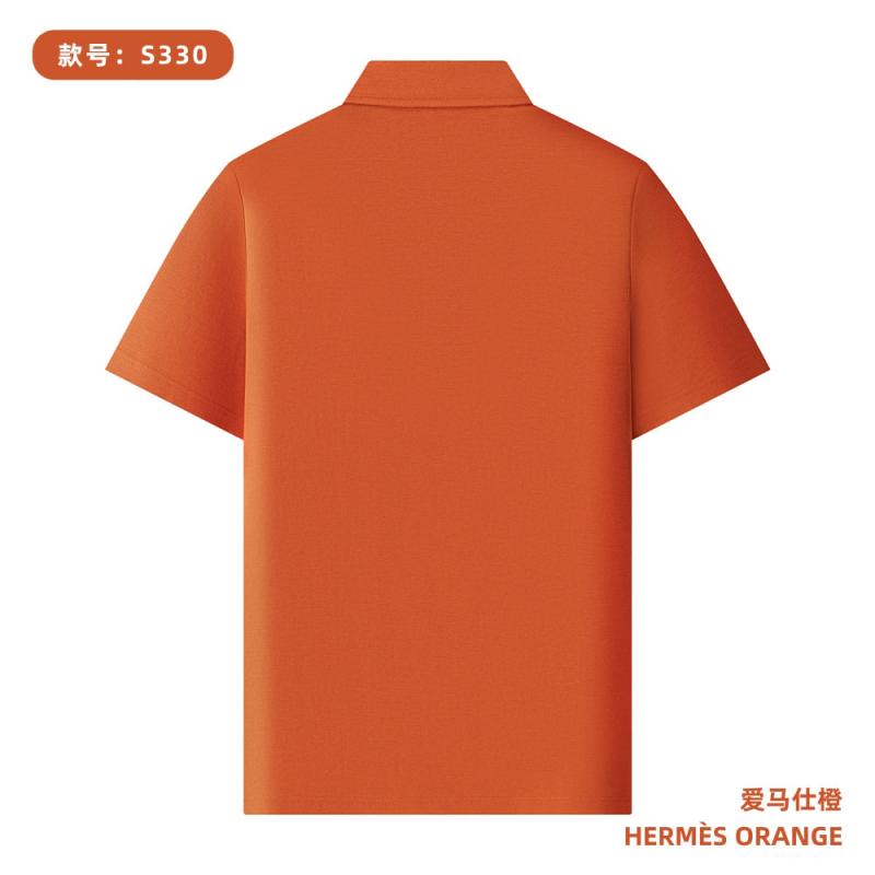 S330 260G 40支索罗纳厚珠 纯色Polo衫 爱马仕橙 Polo衫 企业团购定制 启虎
