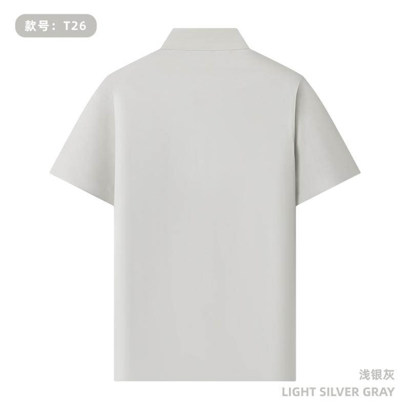 T26 165G 大皱四面弹 纯色Polo衫 浅银灰 Polo 衫定制