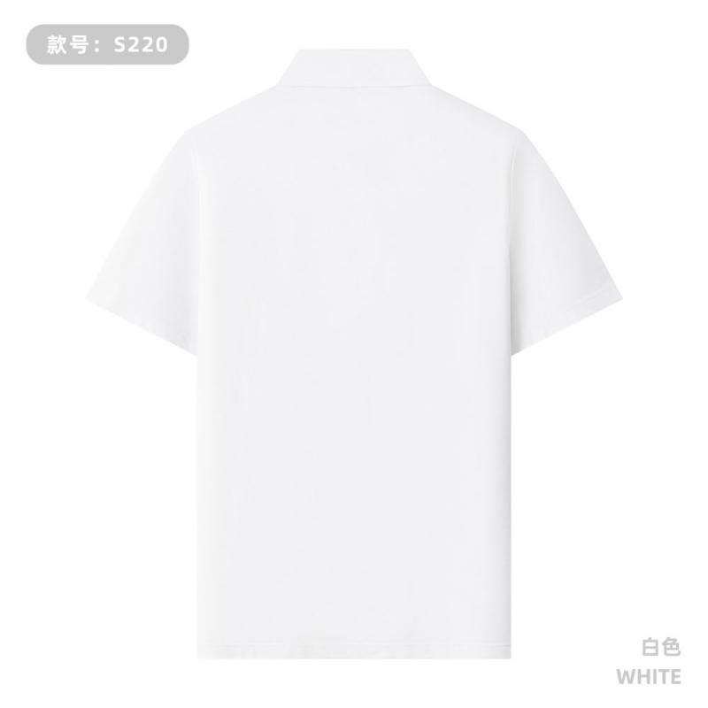 S220 190G 丝光莱赛尔 纯色Polo衫 白色 Polo 衫定制