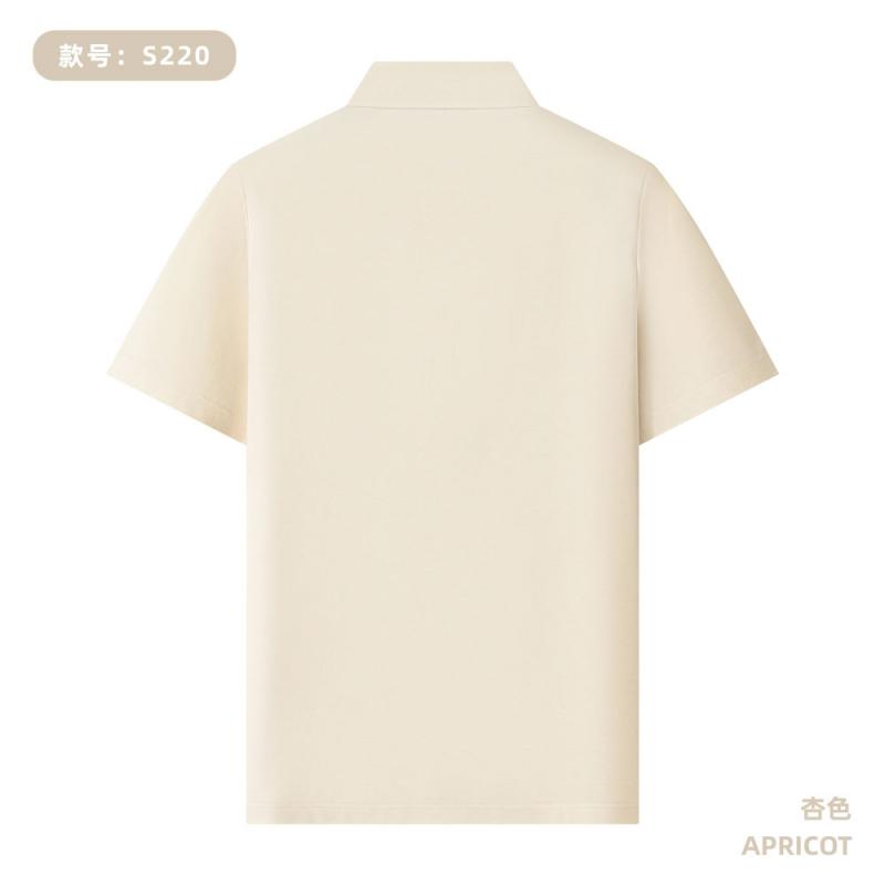 S220 190G 丝光莱赛尔 纯色Polo衫 杏色 Polo 衫定制