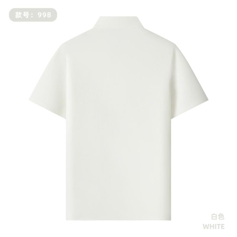 998 190G 新华夫格 纯色无缝Polo衫 白色 Polo 衫定制