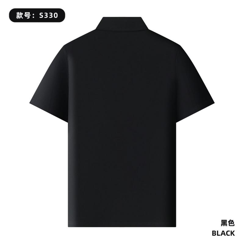 S330 260G 40支索罗纳厚珠 纯色Polo衫 黑色 Polo衫 企业团购定制 启虎