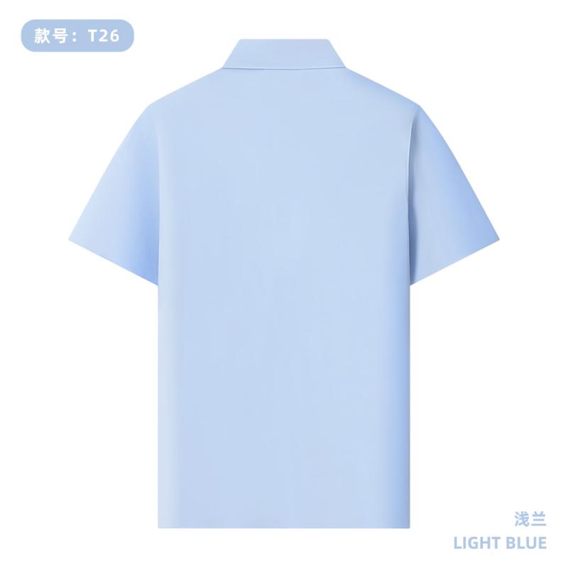 T26 165G 大皱四面弹 纯色Polo衫 浅兰 Polo 衫定制