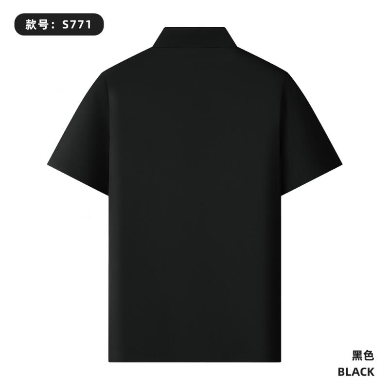 S771 185G 60支匹马棉 纯色Polo衫 黑色 Polo 衫定制