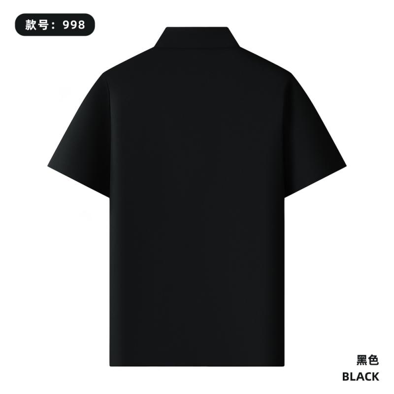 998 190G 新华夫格 纯色无缝Polo衫 黑色 Polo 衫定制