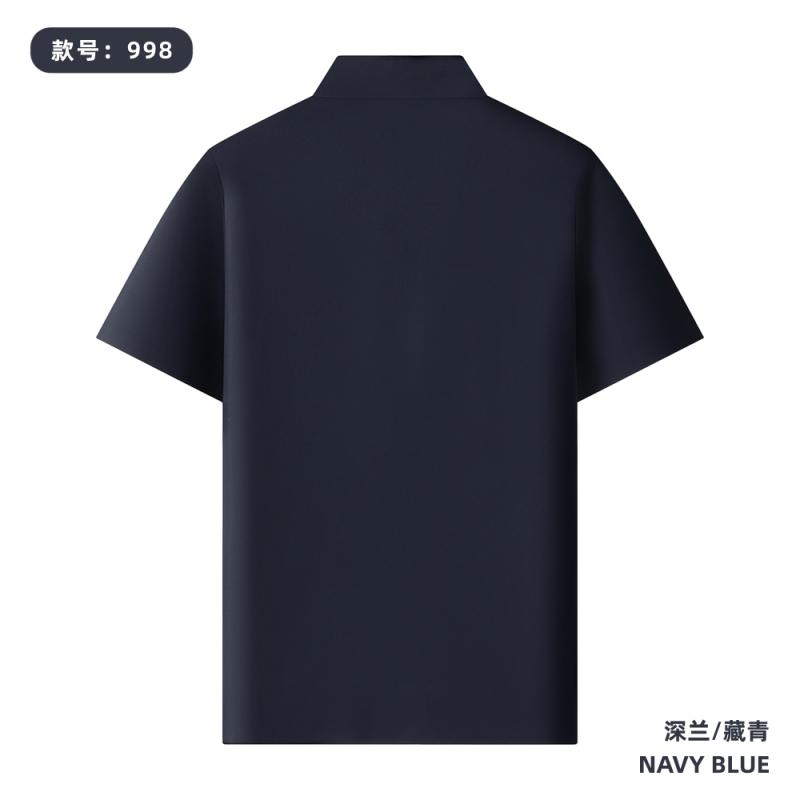 998 190G 新华夫格 纯色无缝Polo衫 深兰/藏青 Polo 衫定制