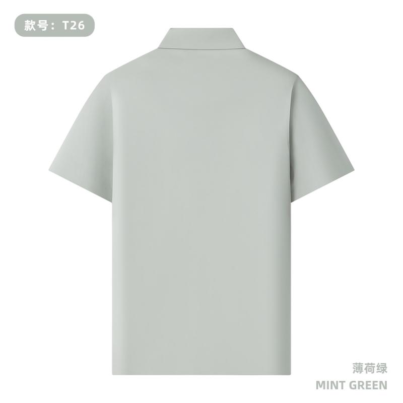 T26 165G 大皱四面弹 纯色Polo衫 薄荷绿 Polo 衫定制