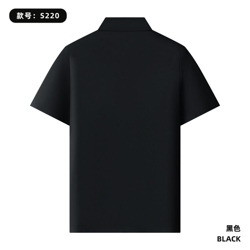 S220 190G 丝光莱赛尔 纯色Polo衫 黑色 Polo 衫定制