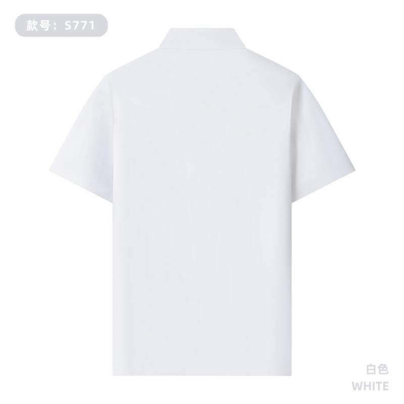 S771 185G 60支匹马棉 纯色Polo衫 白色 Polo 衫定制