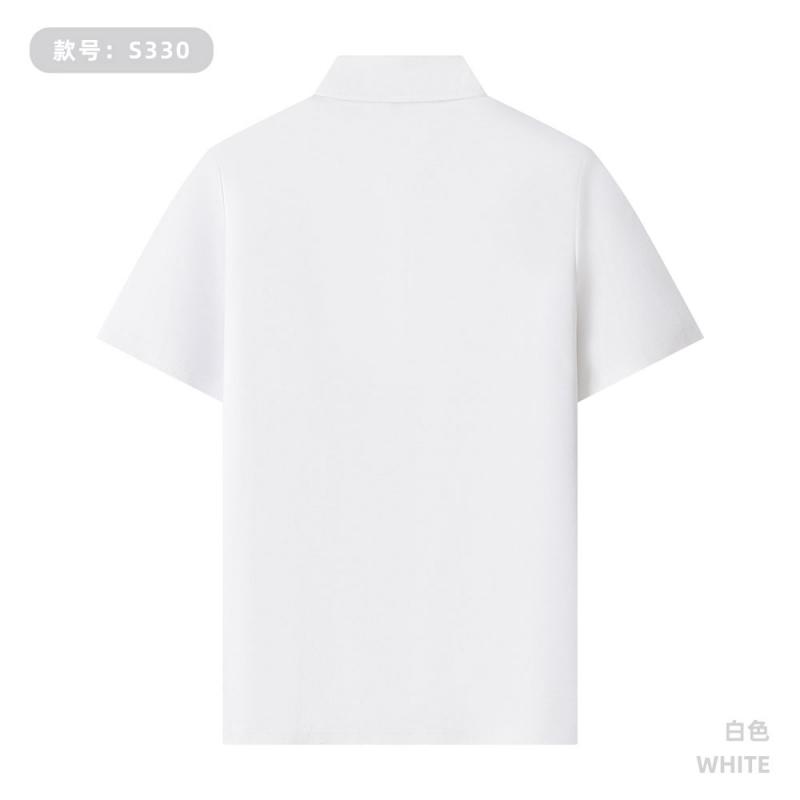 S330 260G 40支索罗纳厚珠 纯色Polo衫 白色 Polo衫 企业团购定制 启虎