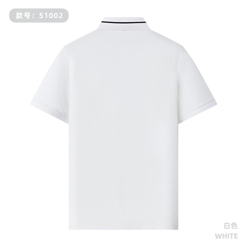 S1002 200G 亚麻大珠地 间色Polo衫 白色 Polo 衫定制