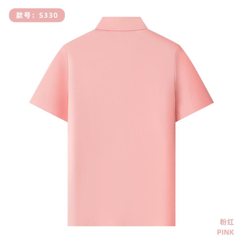 S330 260G 40支索罗纳厚珠 纯色Polo衫 粉红 Polo衫 企业团购定制 启虎